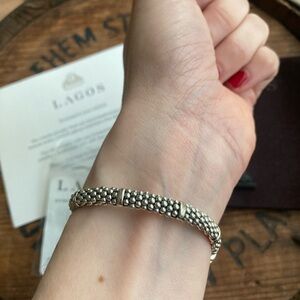 Lagos Silver Station Caviar Bracelet 6mm